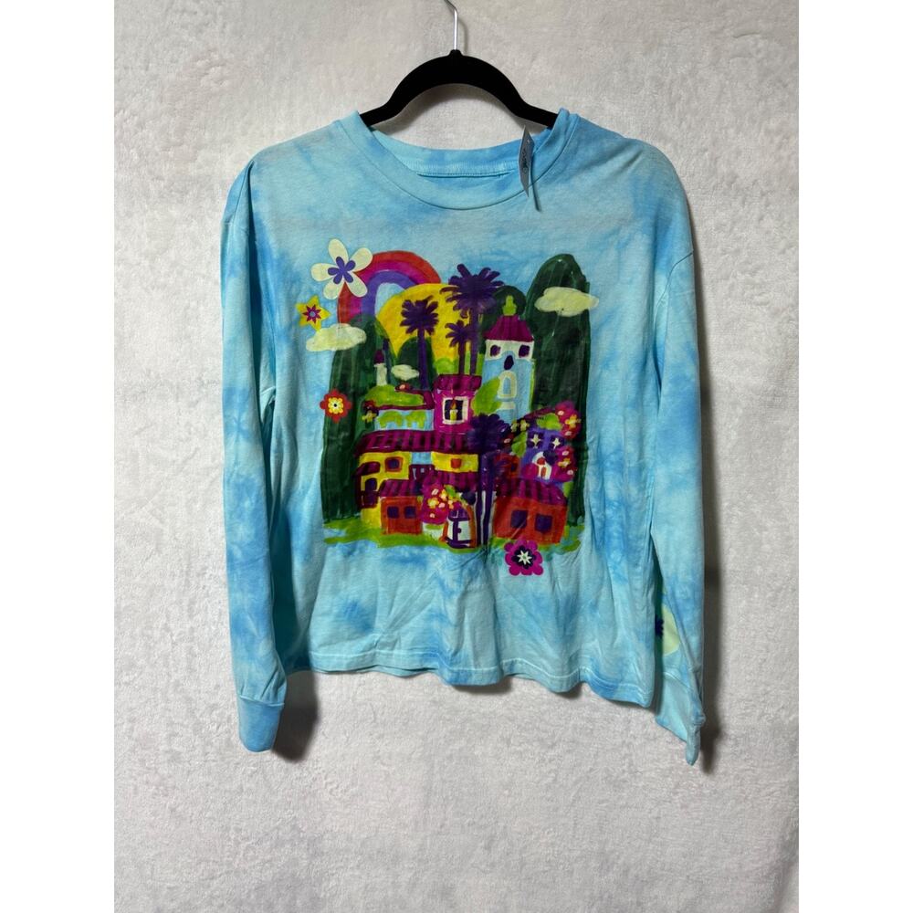 Disney Parks Encanto Magical House Watercolor Blue Tie Dye Shirt Size S *NWT